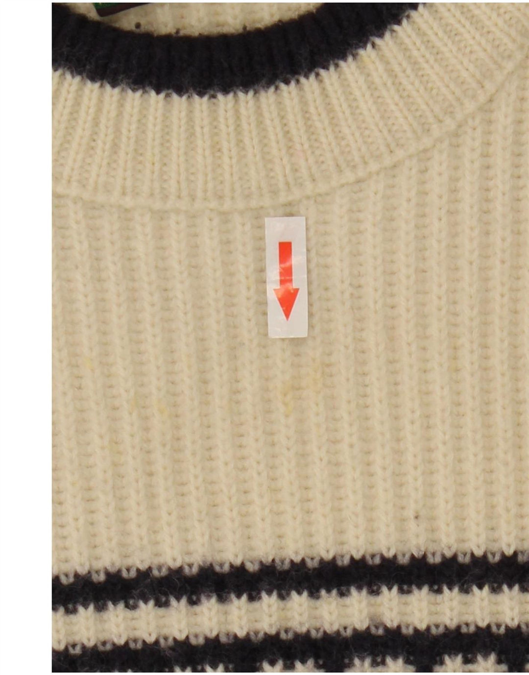 American System Herre Crew Neck Jumper Sweater Large Navy Blue Colourblock