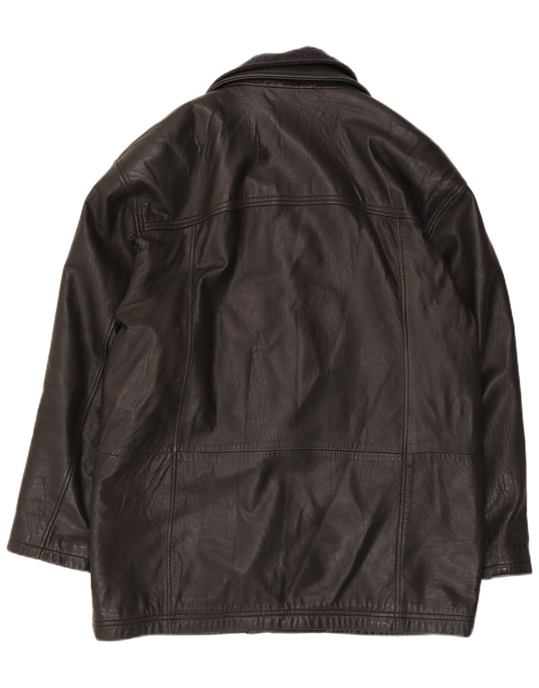 Trapper Herre Læderjakke EU 52 XL Sort Læder