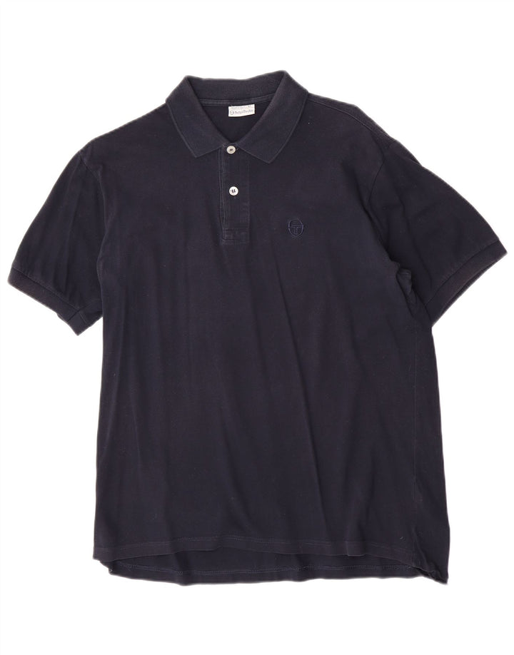Sergio Tacchini Herre poloshirt Stor marineblå bomuld