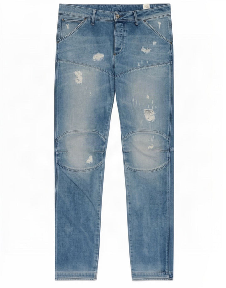 G-Star Herre Distressed Slim Jeans W34 L36 Blå Bomuld