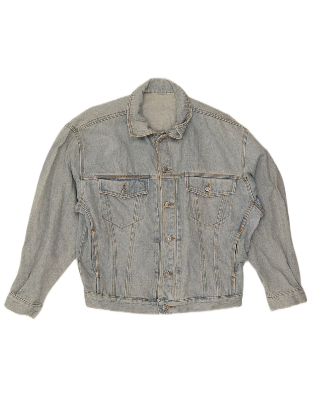 Vintage Dame denimjakke UK 16 Stor Blå Bomuld