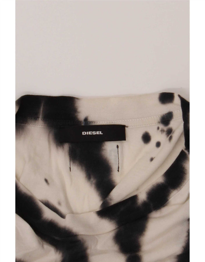 Diesel Herre kortærmet grafisk T-shirt Top Lille flerfarvet Tie Dye