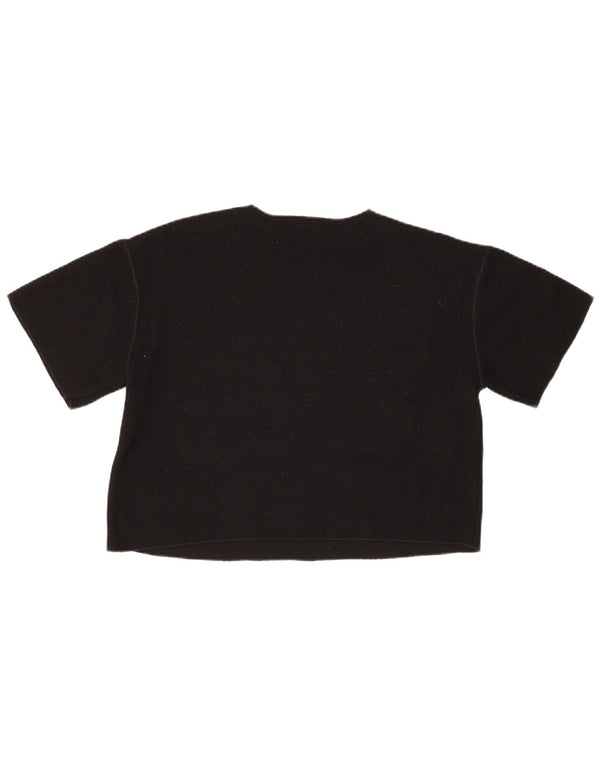 Zara Womens T-Shirt Top UK 14 Medium Black