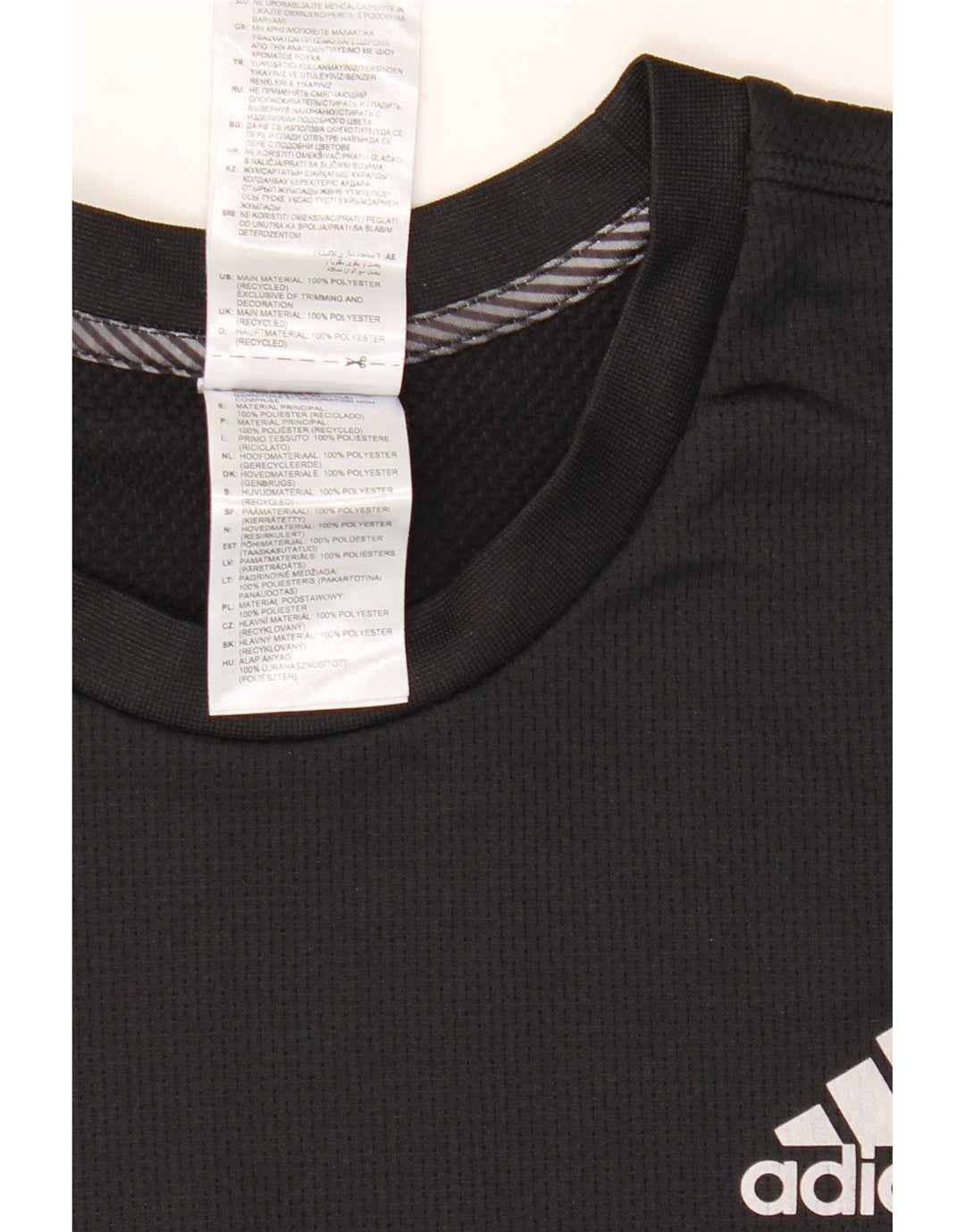Adidas Herre Aeroready Top Langærmet Stor Sort Colourblock Polyester