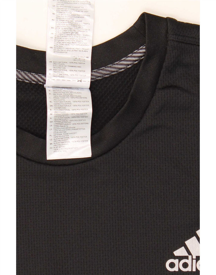 Adidas Herre Aeroready Top Langærmet Stor Sort Colourblock Polyester