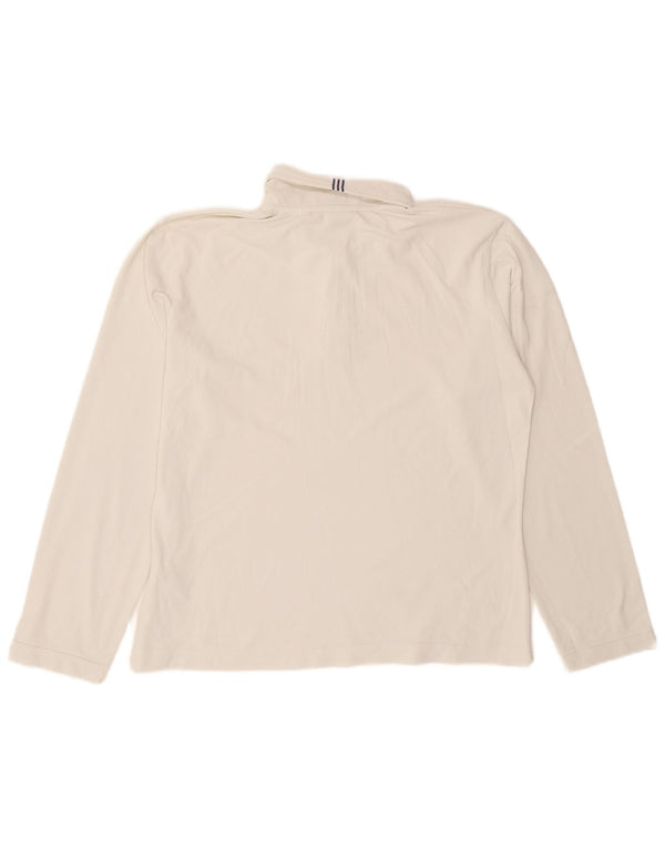 Adidas langærmet polotrøje til kvinder UK 18 XL Hvid polyamid