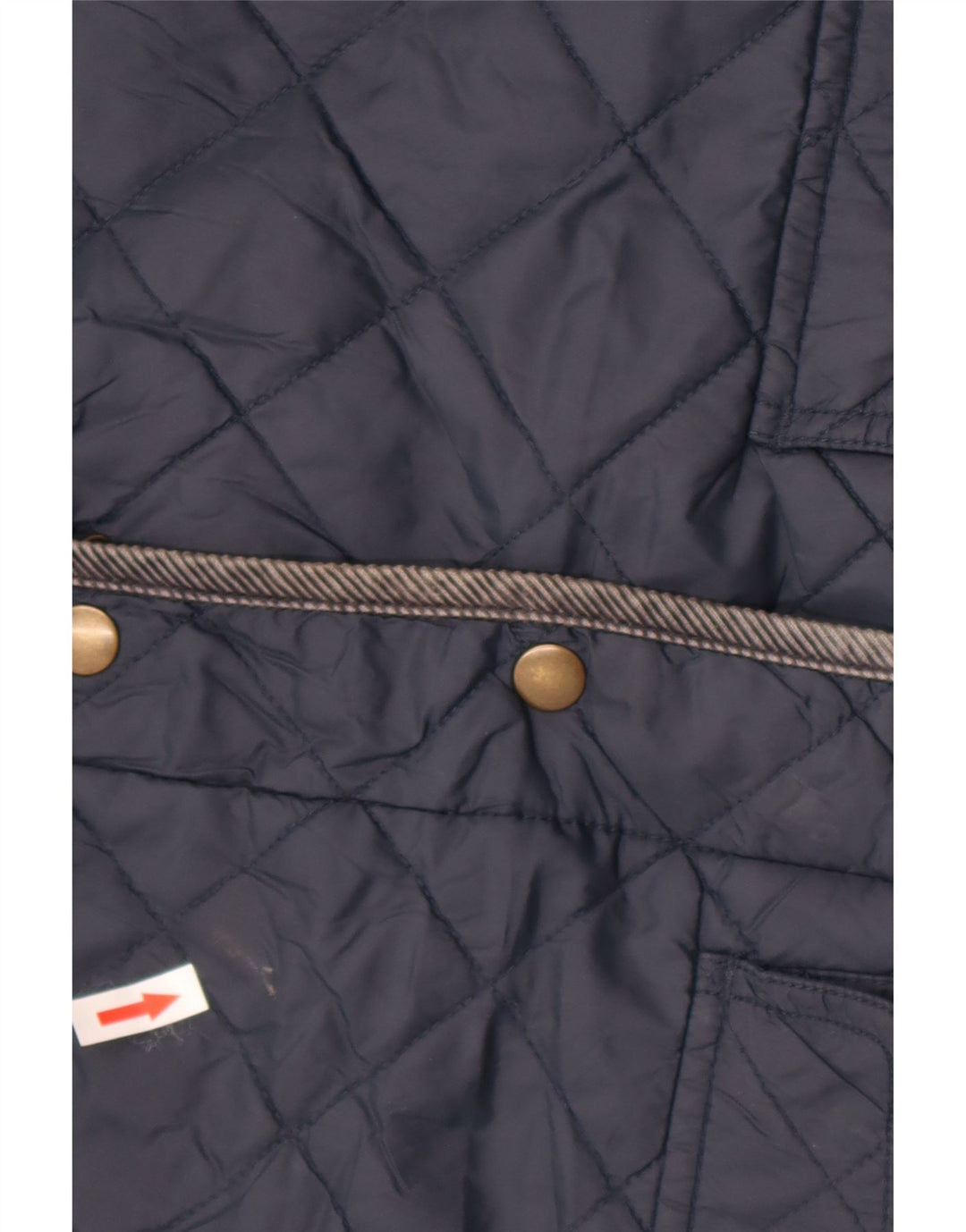 Jack Wills Dame Hætte Quiltet Jakke UK 8 Small Navy Blue Nylon
