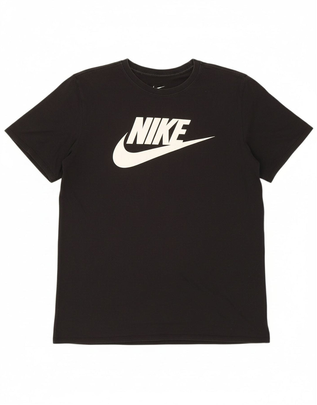 NIKE Mens Athletic Cut Graphic T-Shirt Top Large Black Cotton