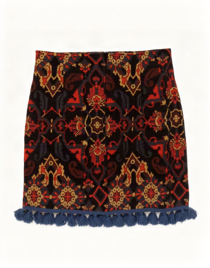 Zara Dame Mini-nederdel Lille W26 Flerfarvet Paisley Akryl
