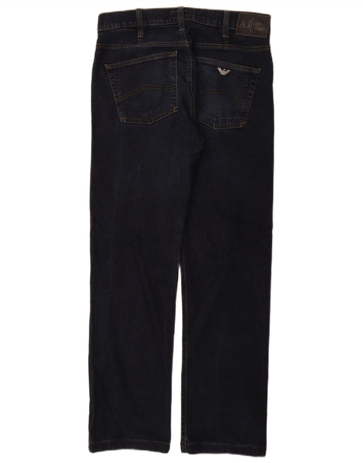 Armani Straight Jeans til mænd W32 L30 Blå Bomuld
