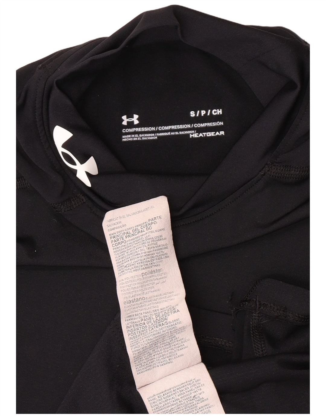 UNDER ARMOUR Compression Top Langærmet UK 8 Small Black Polyester