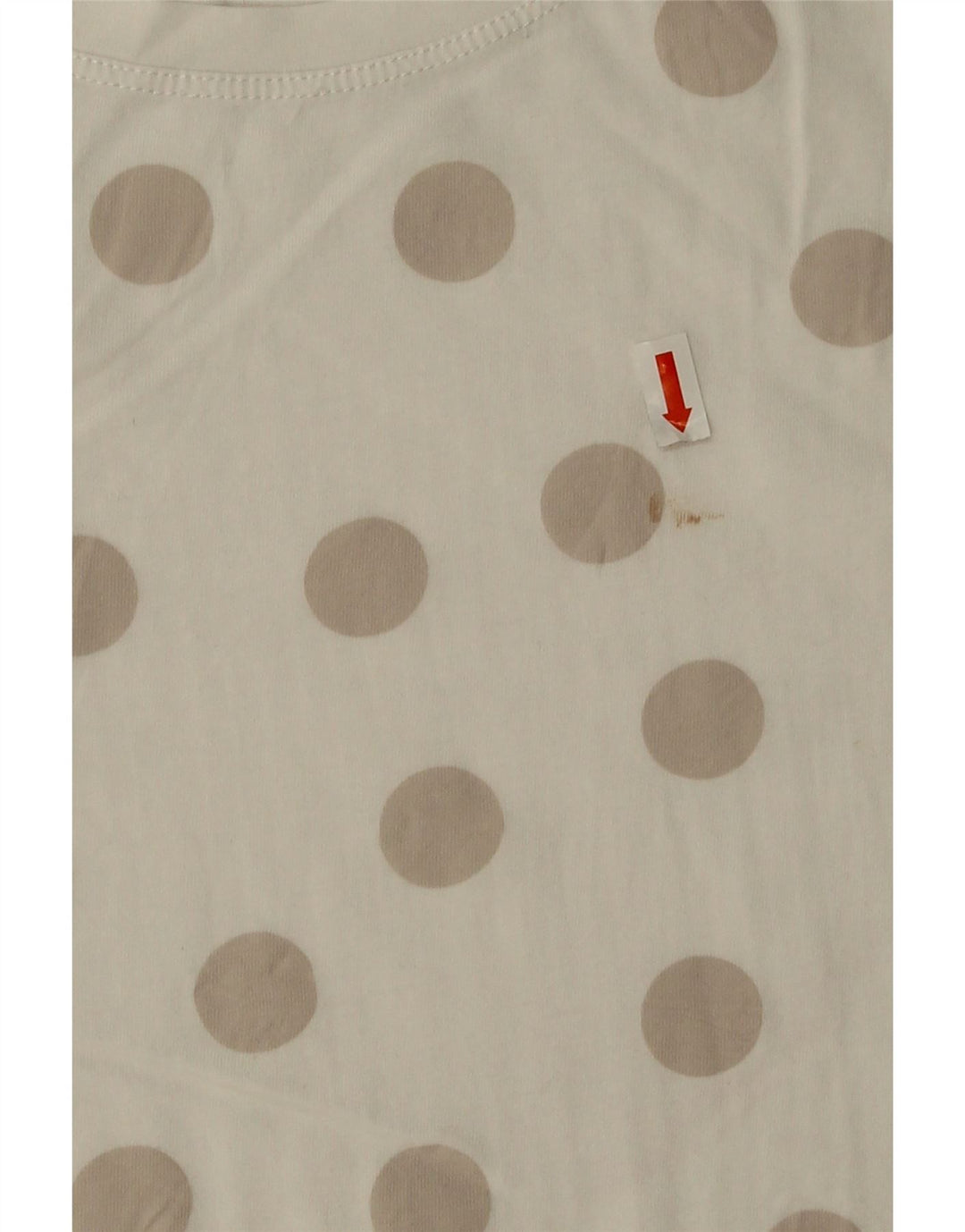Zara T-Shirt Top UK 14 Medium White Polka Dot
