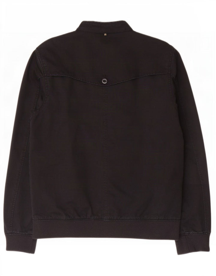 Pretty Green Bomber Jacket UK 40 Large Black Bomuld