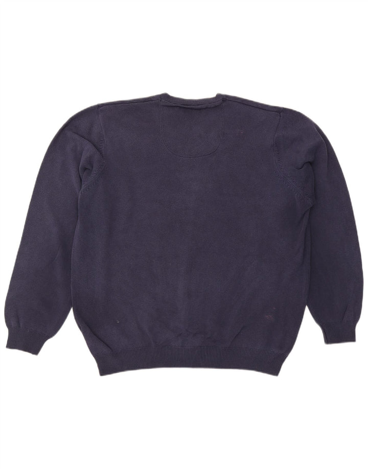 Marks & Spencer Herre Regular Fit V-hals sweater Stor marineblå
