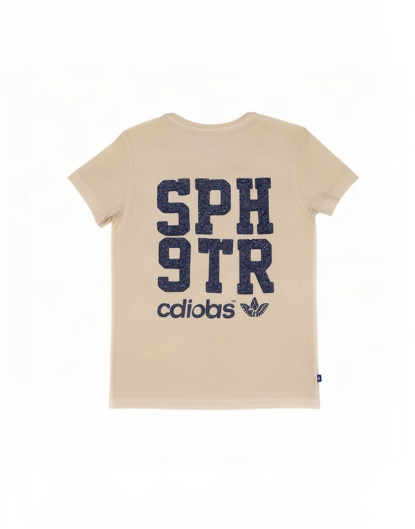 Adidas Womens Graphic T-Shirt Top UK 10 Small White Polyester