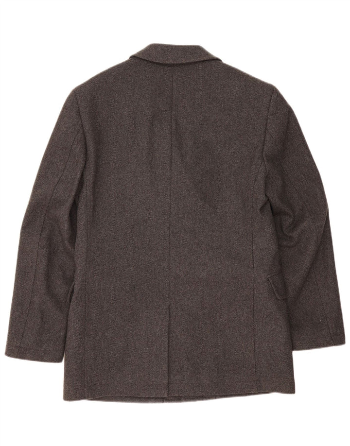 EDC Herre 4-knaps blazerjakke UK 38 Medium Grey Uld