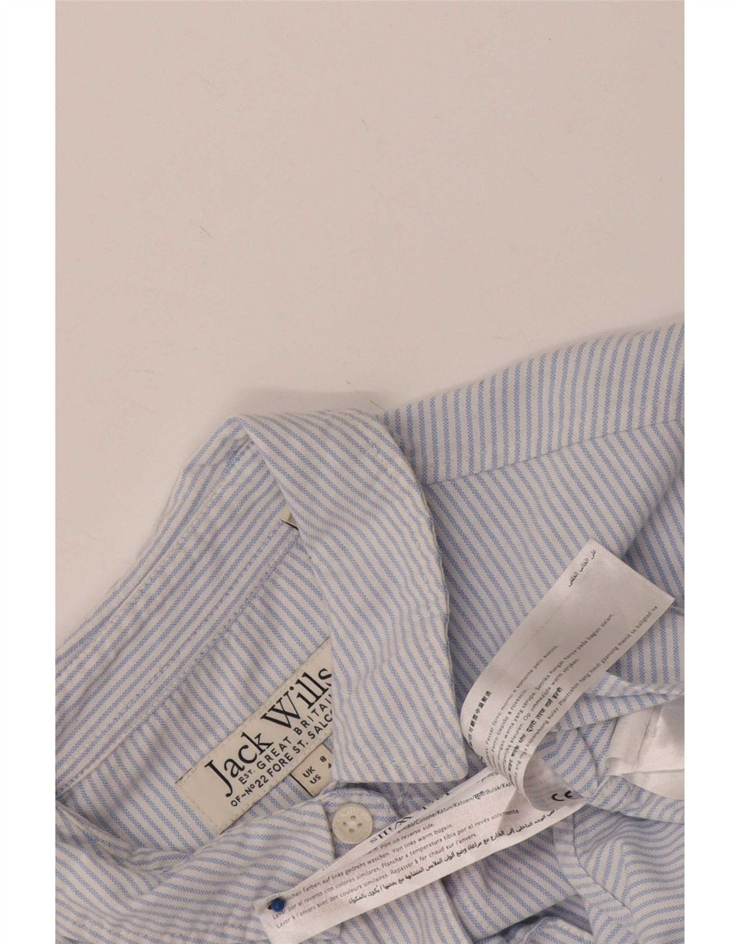 Jack Wills Dameskjorte UK 8 Small Blue Pinstripe Cotton