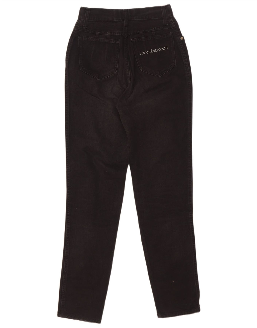 Roccobarocco kvinders tilspidsede jeans W27 L31 sort bomuld
