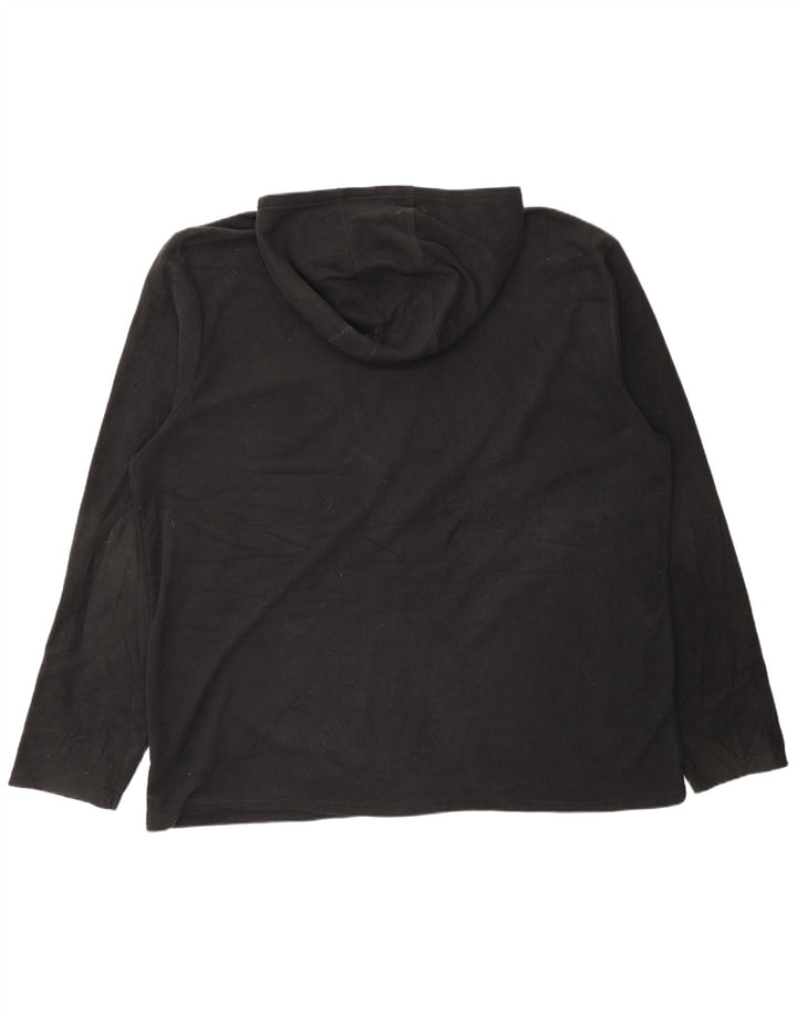 Mountain Warehouse Herre Hættejakke i fleece UK 46 3XL Sort Polyester