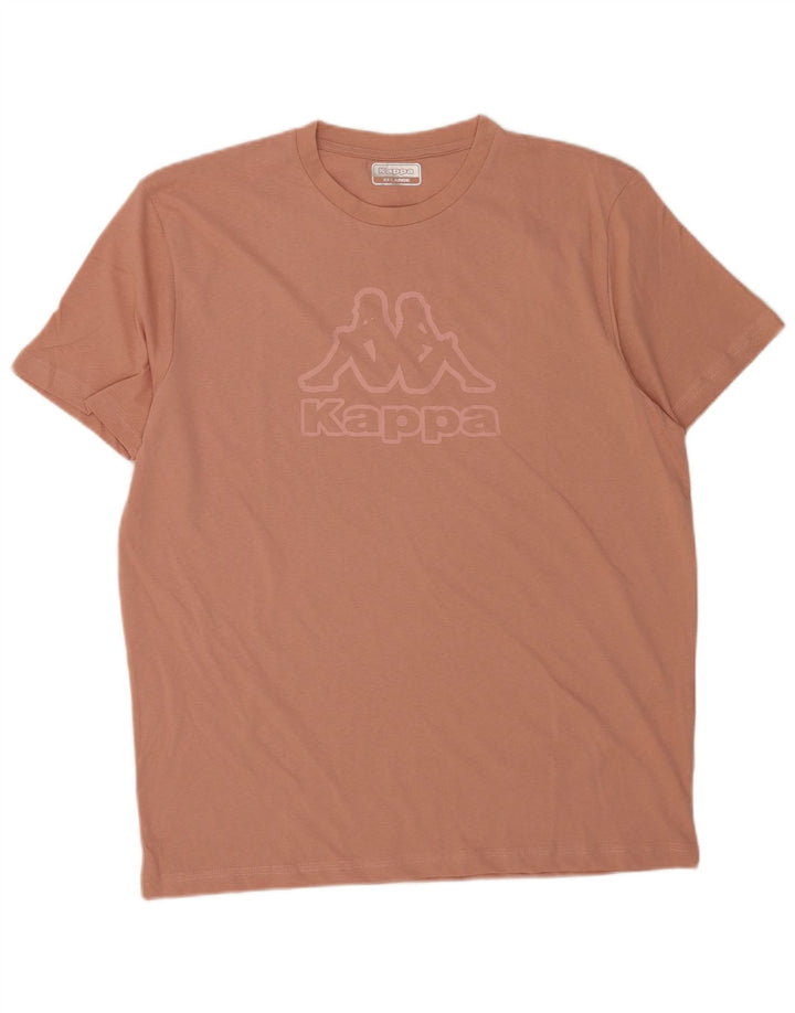 Kappa Herre Grafisk T-Shirt Top 2XL Pink Bomuld