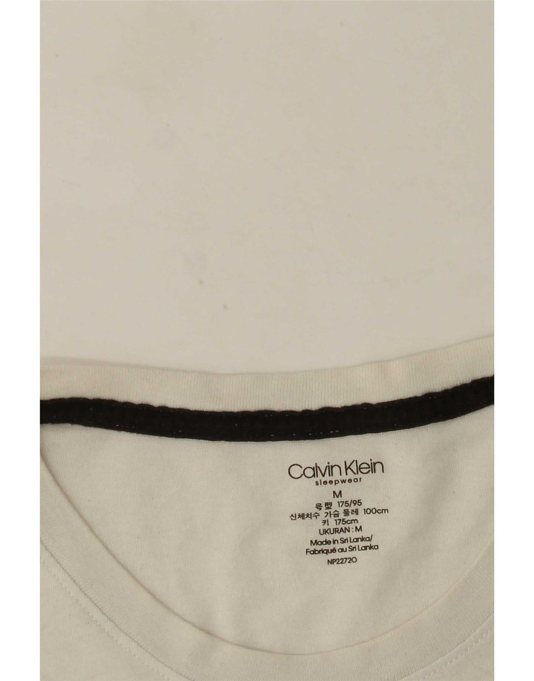 Calvin Klein Herre grafisk T-shirt Top Medium White Colourblock