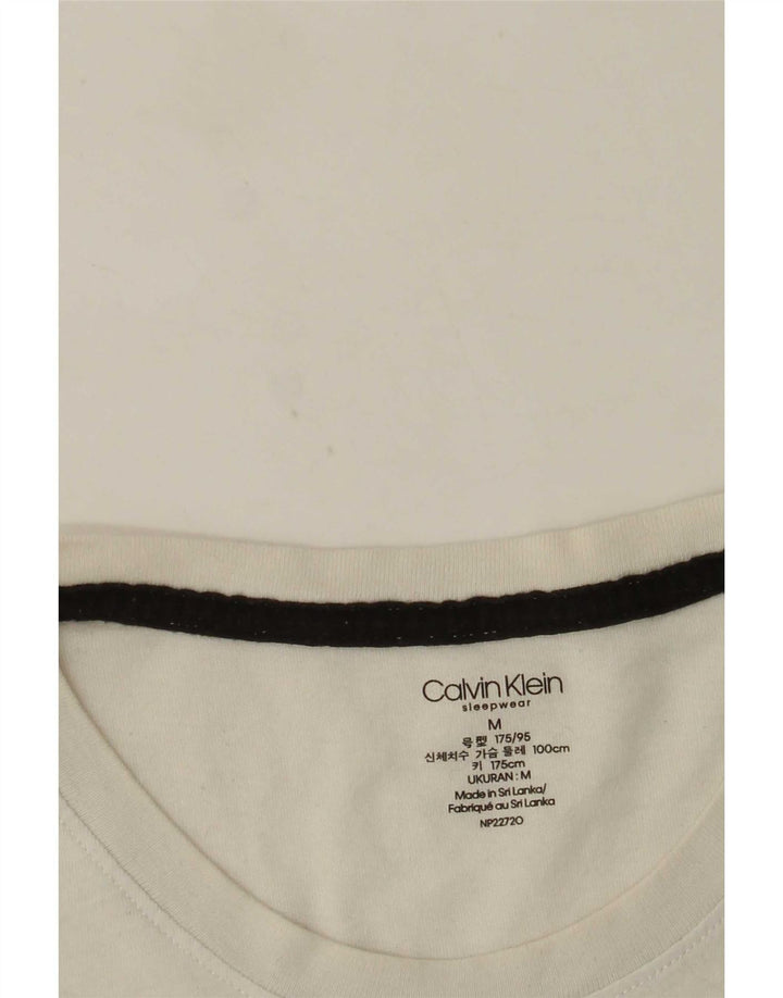 Calvin Klein Herre grafisk T-shirt Top Medium White Colourblock
