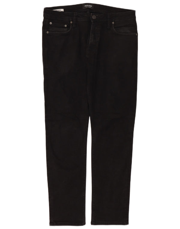 JACK & JONES Herre GLENN Slim Jeans W32 L30 Sort Bomuld