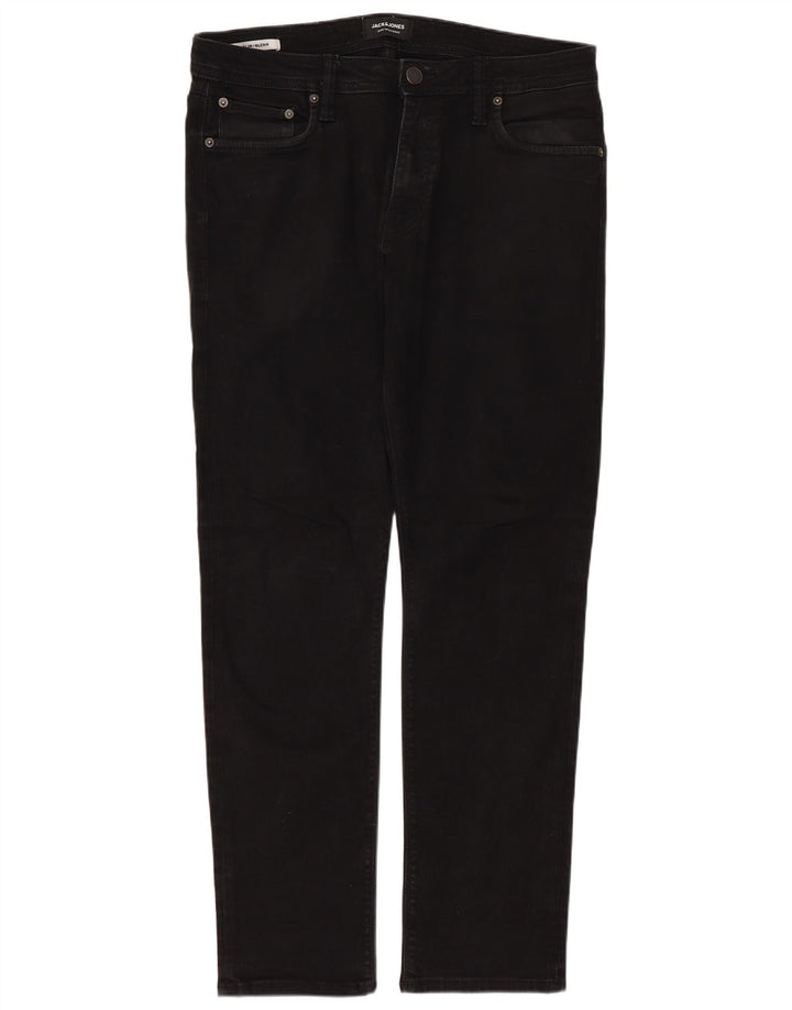 JACK & JONES Herre GLENN Slim Jeans W32 L30 Sort Bomuld