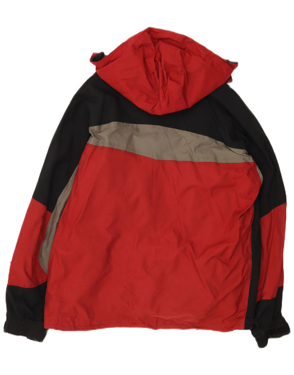 Columbia Mens Omni-Tech Windbreaker Jacket UK 40 Large Red Colourblock
