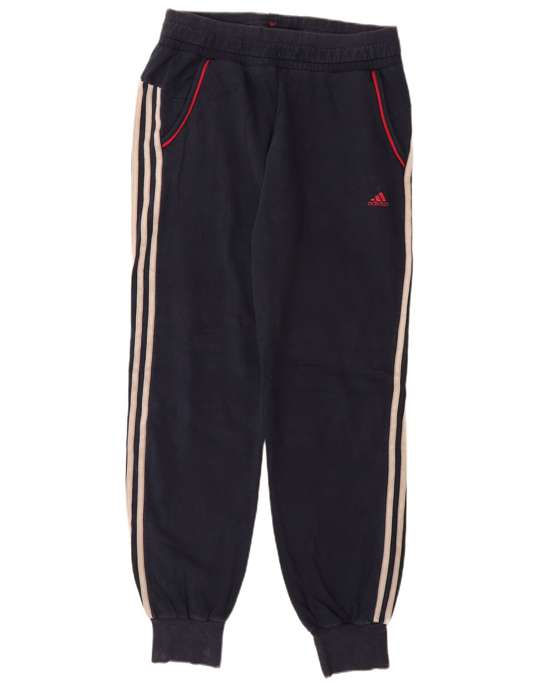 Adidas Dame træningsdragt Bukser Joggers UK 14 Large Navy Blue Cotton