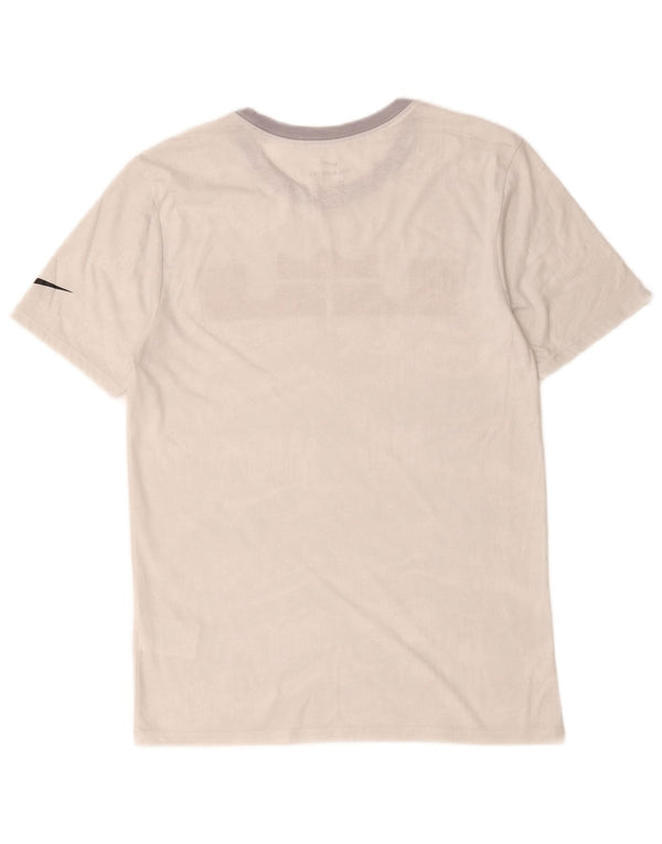 Nike Mens Graphic T-Shirt Top Medium Grey Polyester