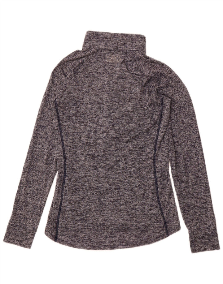 UNDER ARMOUR Dame Heat Gear Pullover Træningsdragt Top UK 10 Small Navy Blue
