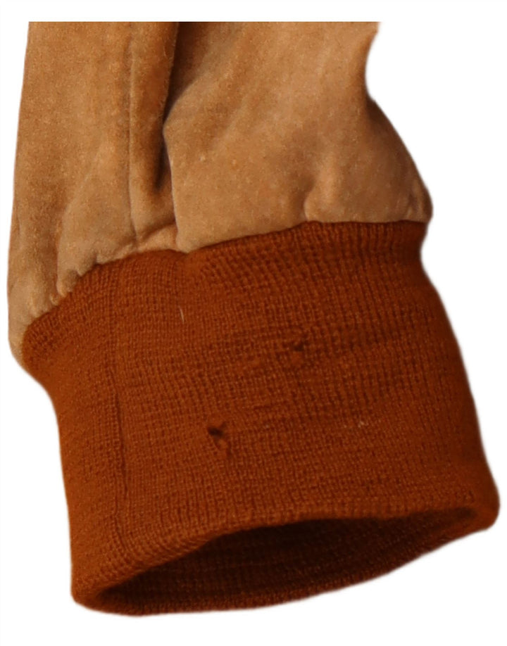 VINTAGE Bomberjakke i ruskind til mænd UK 42 XL brunt læder