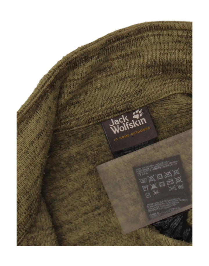 JACK WOLFSKIN Træningsdragt til mænd Topjakke Small Khaki Flecked Polyester