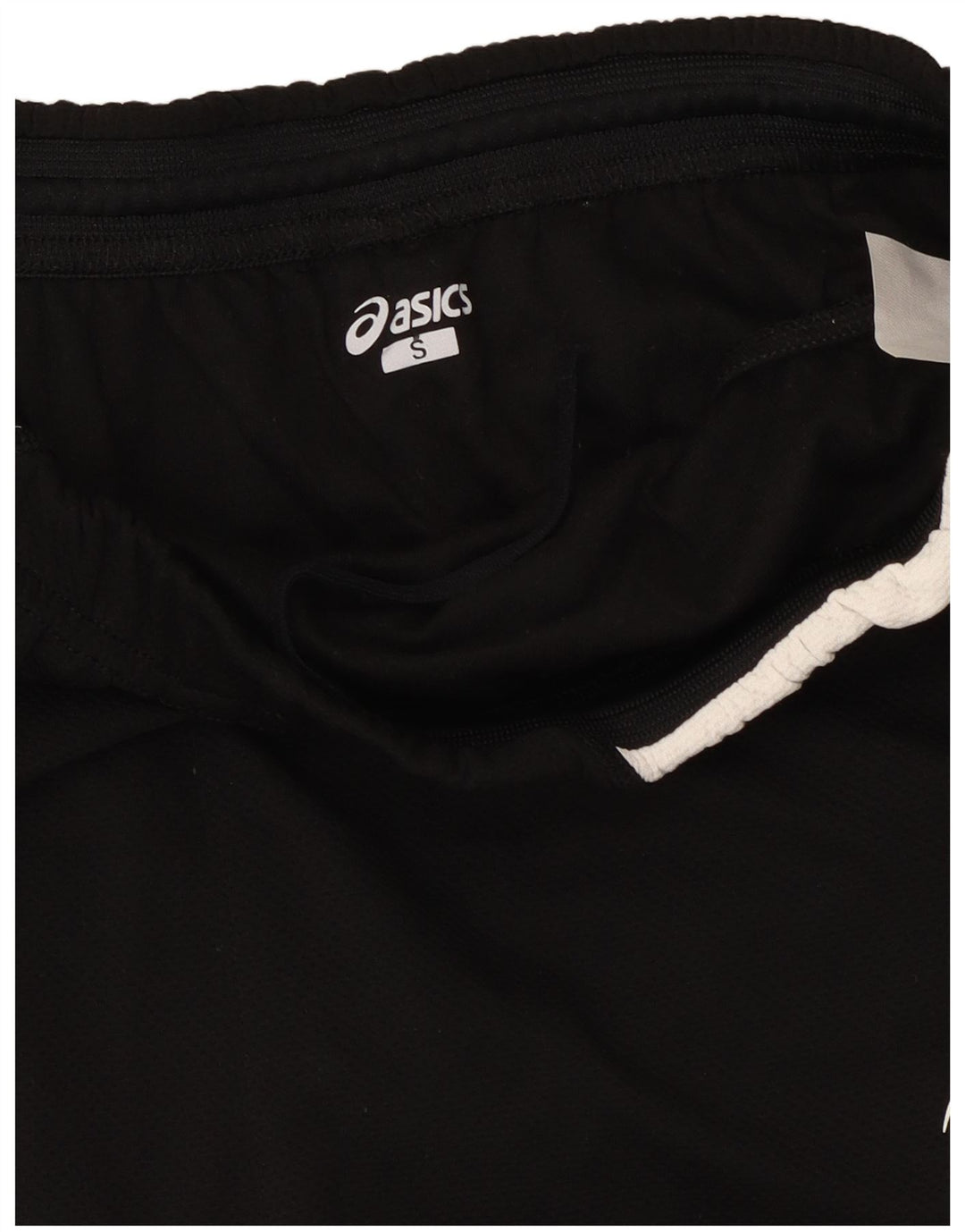 Asics Womens Graphic Sports Shorts UK 10 Small Black Colourblock Polyester