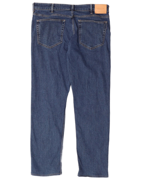 GANT Straight Jeans til mænd W34 L30 Blå Bomuld