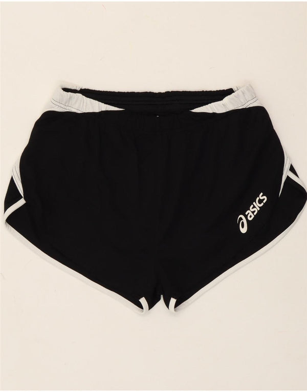 Asics Womens Sports Shorts UK 14 Medium Black Colourblock Polyester Sports