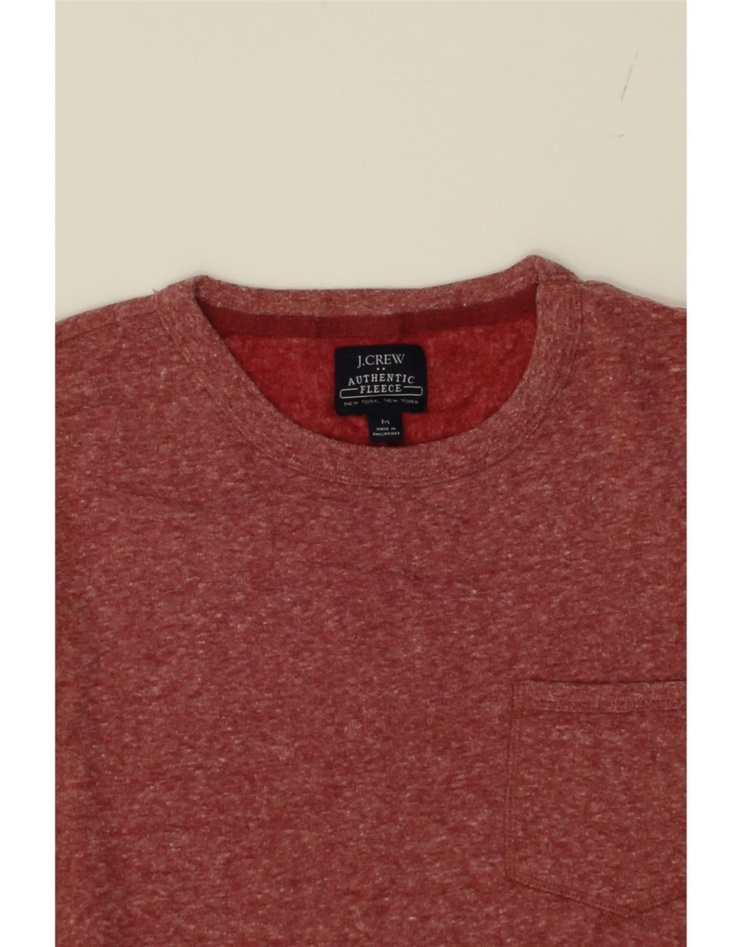 J. CREW Womens Crew Neck Jumper Sweater UK 14  Medium Red Cotton Vintage J. Crew and Second-Hand J. Crew from Messina Hembry 