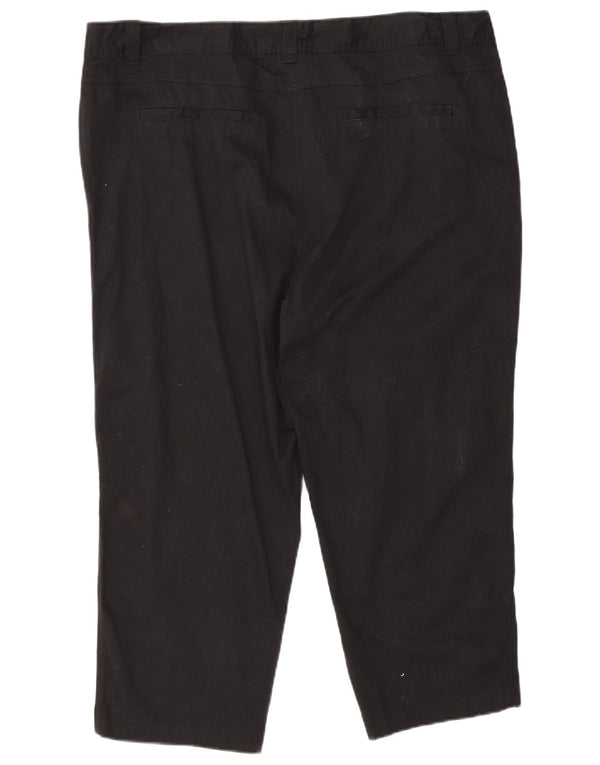 M&Co Dame Capri Bukser UK 20 XL W40 L22 Sort Bomuld