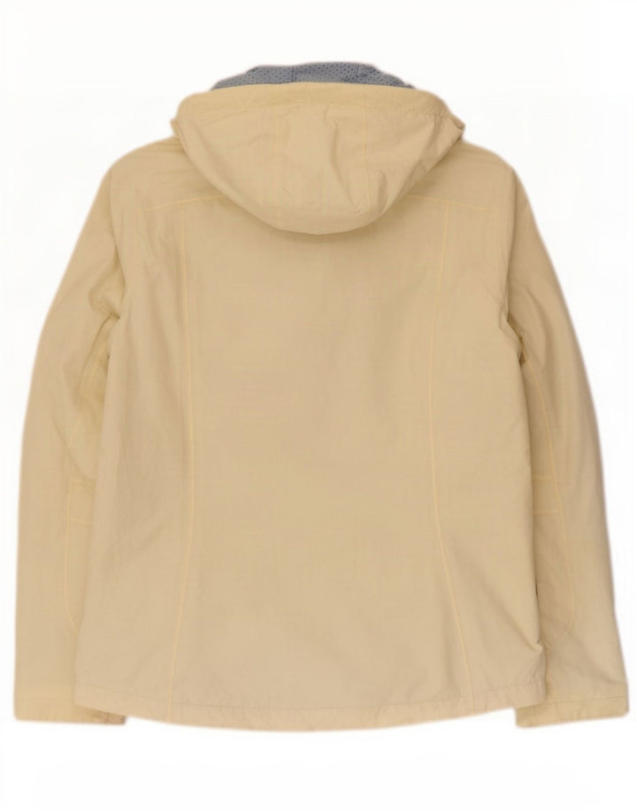 Fat Face Dame Hætte Vindjakke UK 12 Medium Gul Nylon