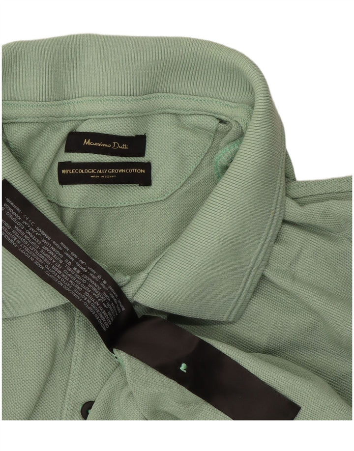 MASSIMO DUTTI Poloskjorte til mænd Stor grøn bomuld