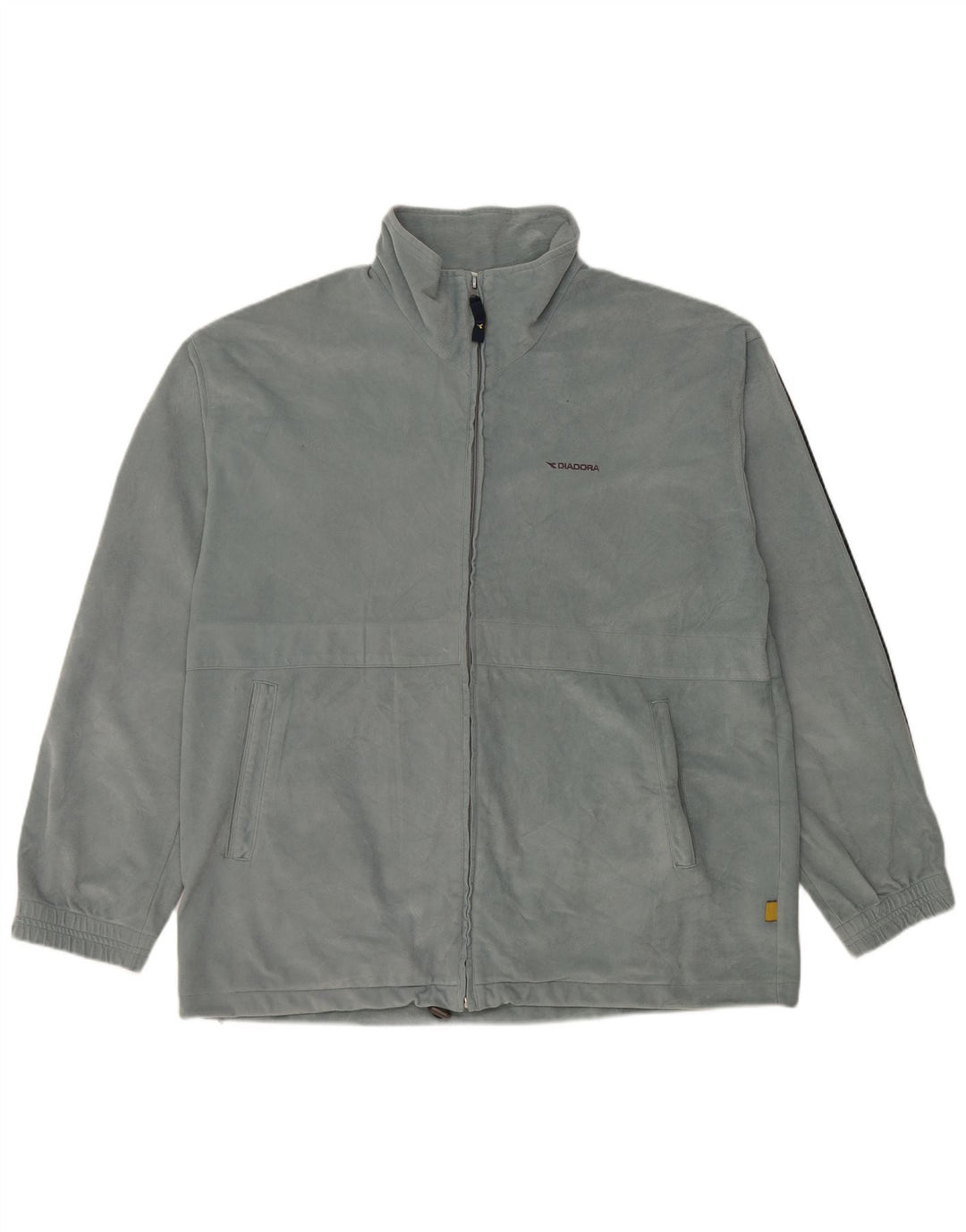 Diadora Herre Velour Træningsdragt Top Jakke UK 44 2XL Blå Polyester