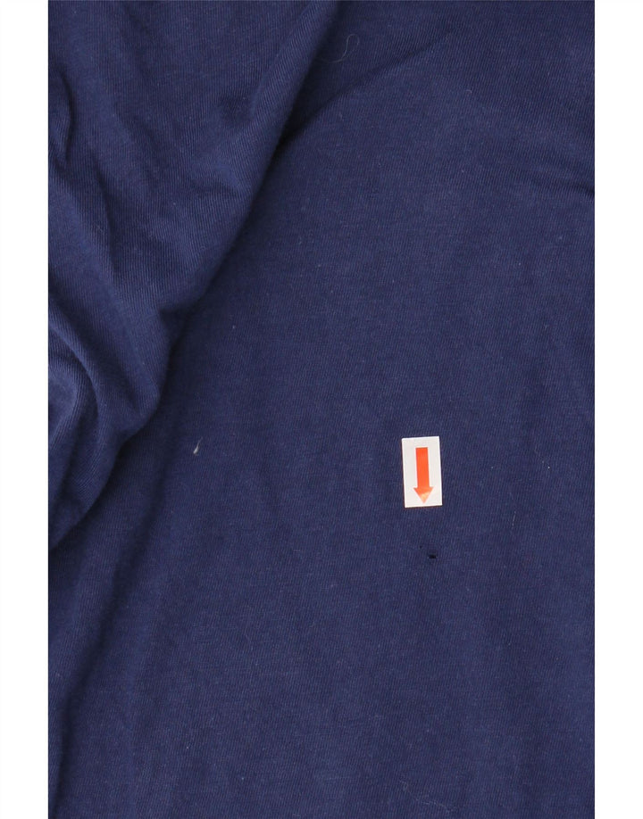 ADIDAS Herre T-Shirt Top Medium Marineblå Bomuld