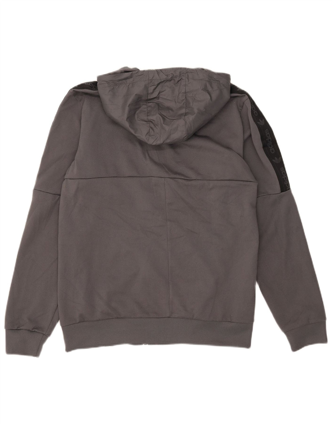 Adidas Hættetrøje med lynlås til mænd mellemgrå Colourblock Polyester
