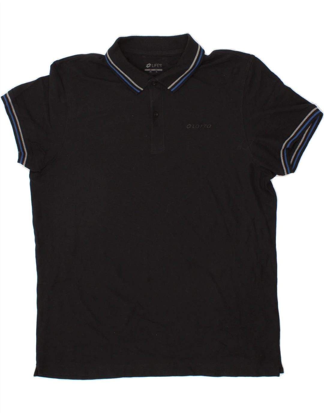 LOTTO Mens Polo Shirt 2XL Black Cotton Vintage Lotto and Second-Hand Lotto from Messina Hembry 