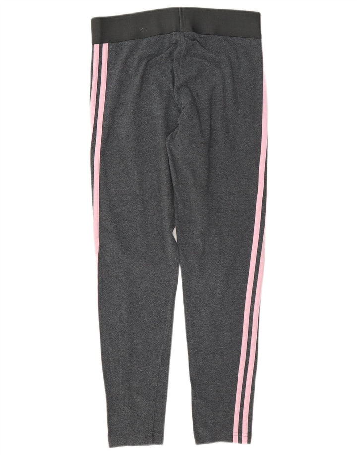 Adidas Dame Leggings UK 10 Små Grå Bomuld