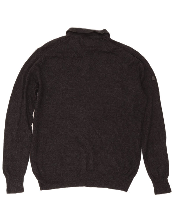 SUPERDRY Herre Polo Neck sweater XL Grå Bomuld