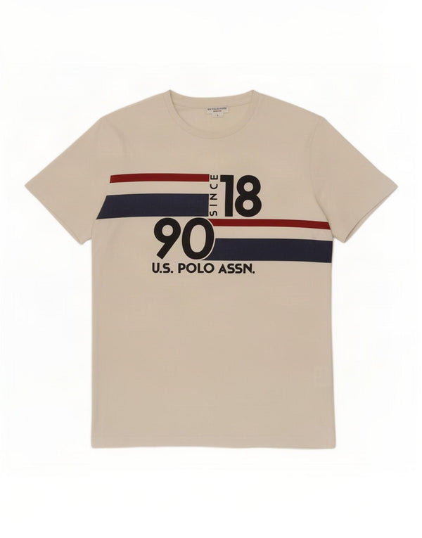 U.S. Polo Assn. Herre grafisk T-shirt Top Stor hvid bomuld