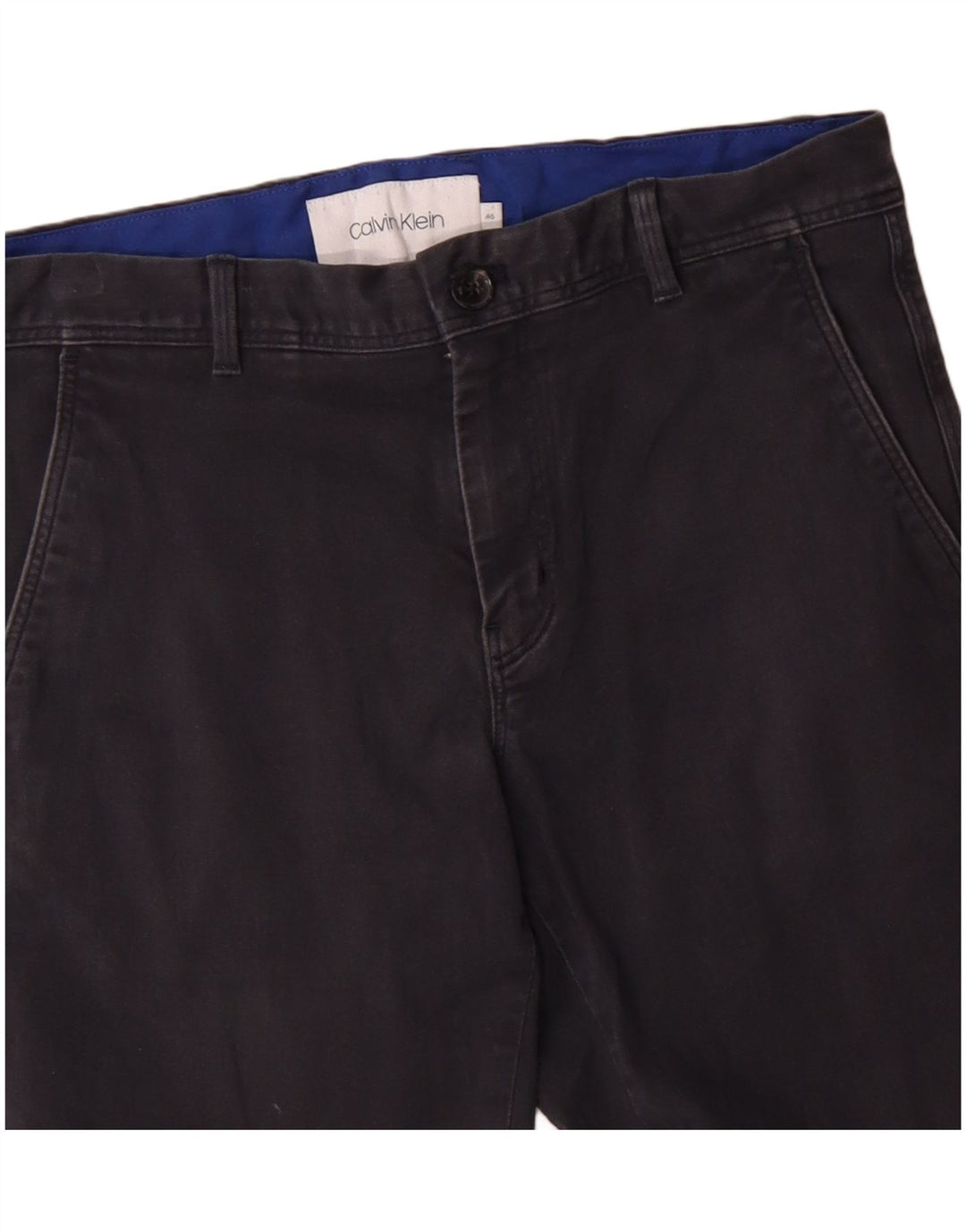 CALVIN KLEIN Herre Slim Chino Bukser IT 46 Small W32 L30 Marineblå Bomuld