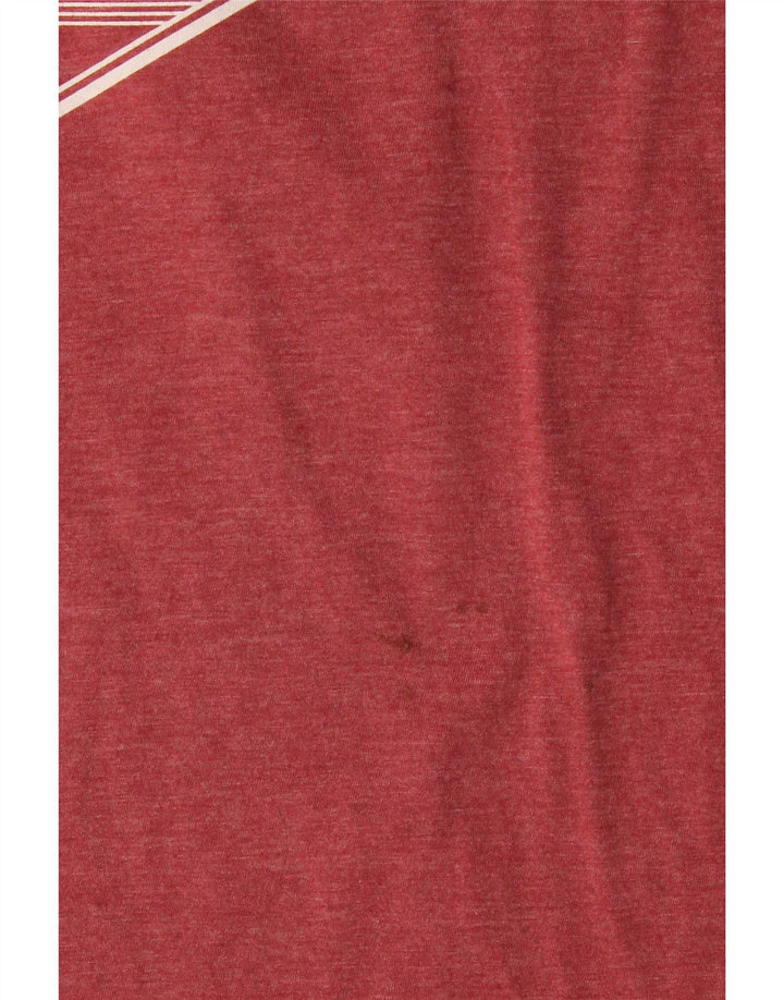 Billabong Herre Grafisk T-Shirt Top Medium Bourgogne Bomuld
